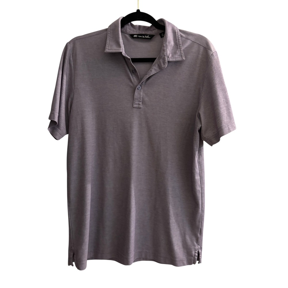 TravisMathew Mens Short Sleeve Polo Shirt Purple Size M